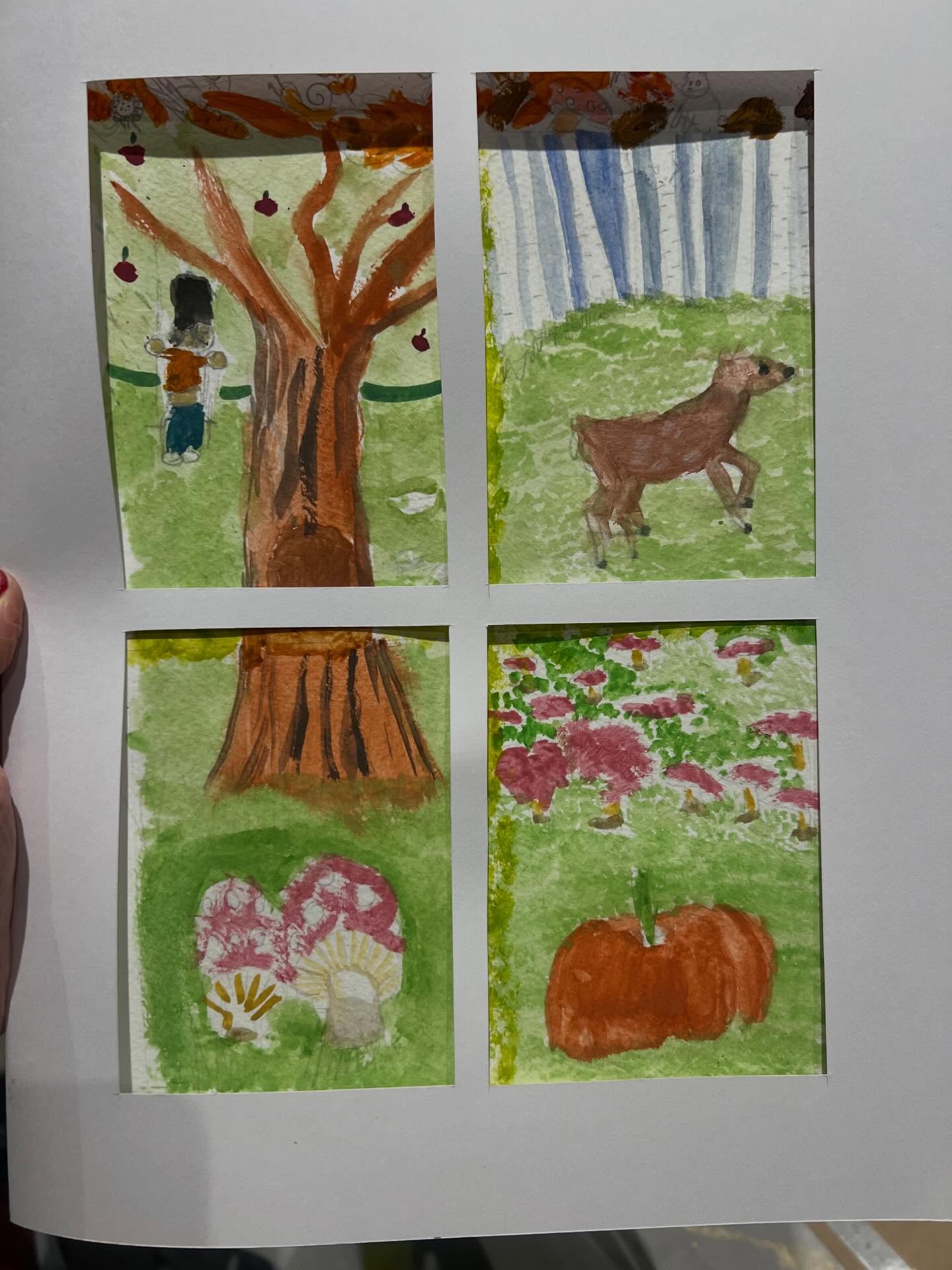 #couronnes #automne #aquarelle #atelierenfants #8ans