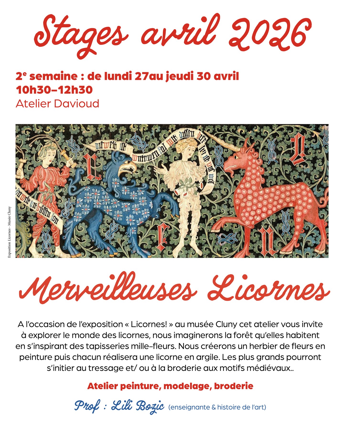 #stagevacances #avril2026 #MerveilleusesLicornes